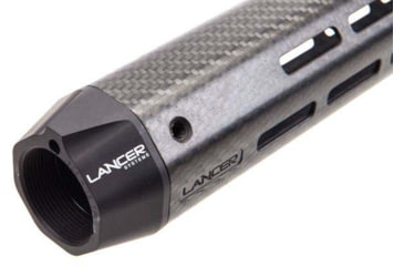 Image of Lancer Systems LCH7 Octagon Carbon Fiber Handguard, 7.62mm, 7.2 in, Carbine Length, Standard, 18 TPI, Black, LCH7-06-ML-ST-18