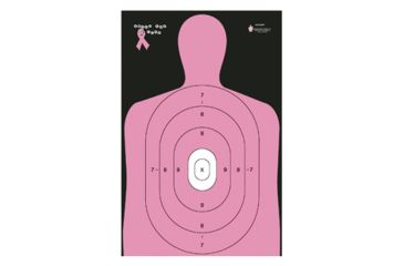 Image of Law Enforcement Targets B-27E Shoot For The Cure Pink Silhouette Targets 23x35 Inch Pink/Black 100 Per Case