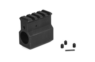 Image of LBE Unlimited Upper Receiver Height .750 Gas Block w/Rail, Set Screws Included, Black, LBARRGB-UH