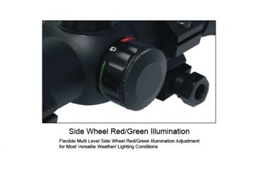 Image of Leapers 5th Gen 4-16X50 Full Size Scope Side Wheel with Red Green Illumination