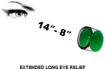 Image of Leapers UTG 1-4X28 30mm Long Eye Relief Scope, 36-color Mil-dot, SCP3-14LIEMDQ