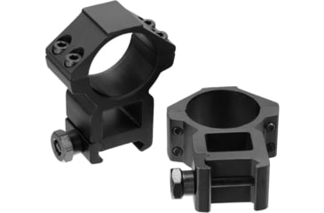 Image of Leapers UTG ACCUSHOT 30mm/2PCs High Profile Picatinny/Weaver Rings, Black, RGWM-30H4