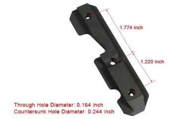 Image of Leapers UTG AK47 Steel Dovetail Rifle Scope Side Plate, Black, TL-M47SR