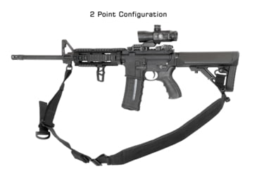 Image of Leapers UTG BOLLA 2 to 1 Point QD Conversion Sling, 42-58in, Black, PVC-GB508B