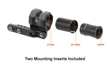 Image of Leapers UTG Keymod Offset Flashlight Ring Mount, Matte Black RG-FL27KC