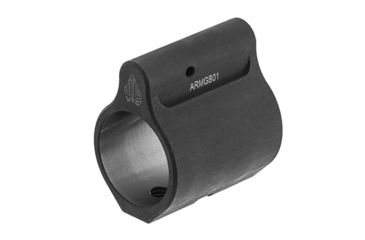 Image of Leapers UTG Micro Gas Block, AR-15, .750 inch ID, Steel, Locking Set Screw, Matte Black MNT-ARMGB01