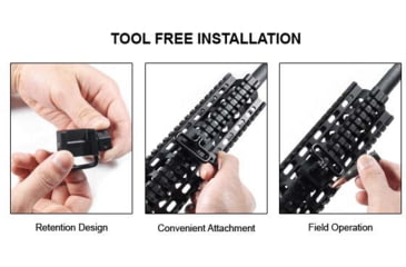 Image of UTG Pro Picatinny Sling Swivel Mount with 1.25in Loop, Black, TL-SWMTP01