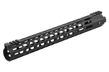 Image of Leapers UTG PRO AR-15 Ultra Slim Free Float M-LOK Handguard, 15 inch, 6061-T6 Aircraft Grade Aluminum, Steel Barrel Nut, Black MTU019SSM3