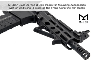 Image of Leapers UTG PRO Arwen 7in M-LOK Free Float Handguard, Black, MTU044SEM