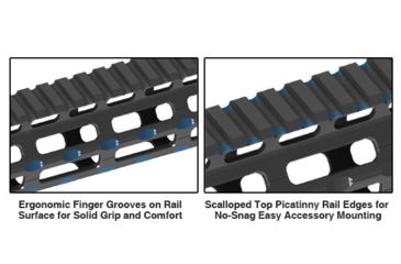 Image of Leapers UTG PRO M-LOK AR15 Free Float Handguard, 13in, Super Slim, Black, MTU006SSM