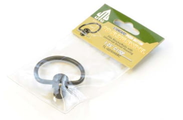 Image of UTG Pro Push Button QD Sling Swivel, 1.25in C-Shape Loop, Black, TL-QDSW08C