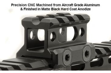 Image of Leapers UTG Super Slim Picatinny Riser Mount, 0.83in Height, 3 Slots MT-RSX8S