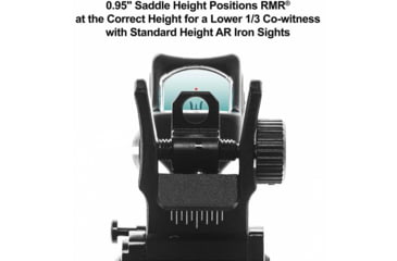 Image of Leapers UTG Super Slim Picatinny RMR Mount, Lower 1/3 Co-Witness, Black, MT-RMR13C