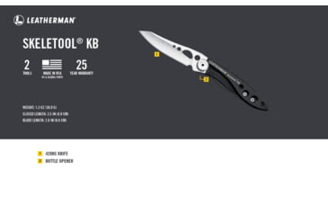 Image of Leatherman Skeletool KB, Black, 832385