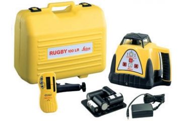 Image of Leica Geosystems Rugby 100LR General Construction Laser Package w/ Rod-Eye Pro Laser Datector &amp; Re-Chargeable Battery 733622