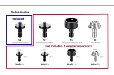 Image of Leofoto BC-03 Hands Free Modular Binoculars Adapter, Tripod Mount Arca Compatible, Black, BC-03