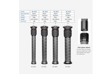 Image of Leofoto DC-222C Carbon Fiber Add-On Center Column, Black, DC-222C