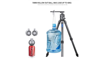 Image of Leofoto HB-70 70mm Pro Heavy-Duty Ball Head w/Quick Release Plate &amp; Case, Black, HB-70