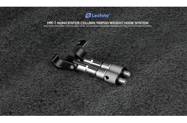 Image of Leofoto HK-01 Tripod Weight Hook 1/4 Thread w/LS Ranger Tripods w/o Leveling, Black, HK-01