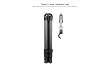 Image of Leofoto HK-01 Tripod Weight Hook 1/4 Thread w/LS Ranger Tripods w/o Leveling, Black, HK-01