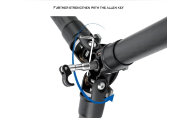 Image of Leofoto HK-01 Tripod Weight Hook 1/4 Thread w/LS Ranger Tripods w/o Leveling, Black, HK-01