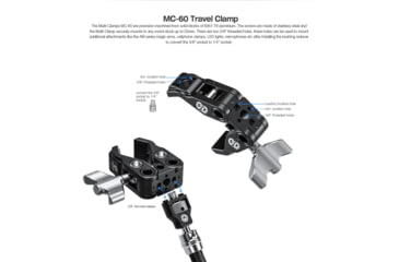 Image of Leofoto Kestrel Weather Meter AM-7 Magic Arm/MC-60 Clamp/GMC-01 Clamp Set, Black, AM-7+MC-60+GMC-01