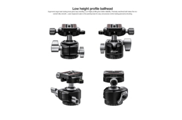 Image of Leofoto LH-30 Low Profile Ball Head &amp; QR Plate. Arca, Black, LH-30