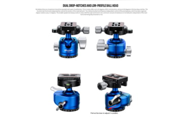 Image of Leofoto LH-30 Low Profile Ball Head &amp; QR Plate. Arca, Black, LH-30