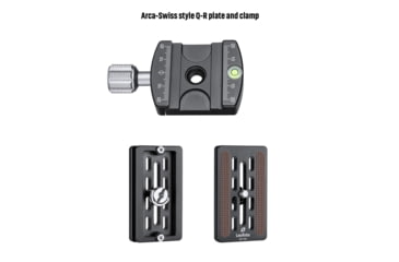 Image of Leofoto LH-55 Series Low Profile Ball Head &amp; QR Plate, Arca, Black, LH-55