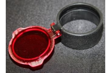 Image of Lightforce Performance Lighting Pred6X Flip Up Cover, Red PRED6XFP