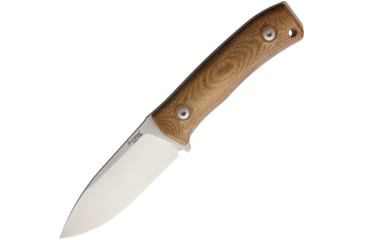 Image of Lionsteel M4 Fixed Blade Natural Canvas Knife, 3.75 satin finish Bohler M390 stainless blade, Natural canvas micarta handle, M4 CVN