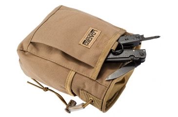 Image of Loaded Gear CX-700 Drawstring Dump Pouch, Compatible w/ Molle System, Dark Earth, 5.5 x 3 x 7.5 in BI12626