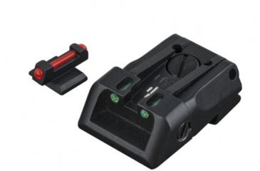 Image of LPA Adjustable Red Front Green Rear Fiber Optic Sight Set, Kimber 1911, Black, SPS09KI6F