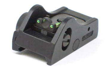 Image of LPA Adjustable Shotgun Rear Sight Picatinny Rail, Fiber Optic Ring, Black, BAR11W+D5