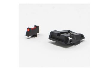 Image of LPA SPS Fully Adjustable Black Target Rear Fiber Optic Front Sight Set For Glock 17-41, Black, SPS16GL6F