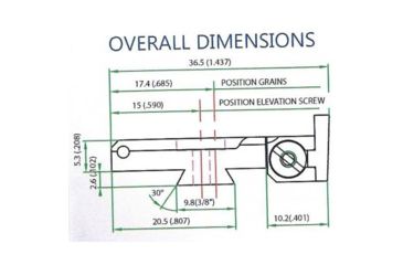 Image of LPA TRT Adjustable Rear Target White Dot Sight Set, TRT92BW-30, Black, TRT92BW30