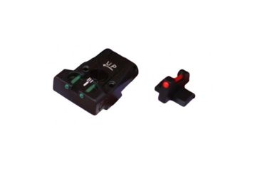 Image of LPA TTF Fiber Optic Adjustable Sight Set For Browning GP Vigilant, GP MK3, GP Pract. GP 40 S&amp;W w/ Dove Front, Black, TTF62BN