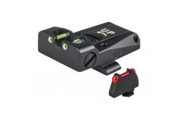 Image of LPA TTF Fiber Optic Adjustable Sight Set For Glock 17, 19-32, 34, Black, TTF36GL