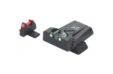 Image of LPA TTF Fiber Optic Adjustable Sight Set For H&amp;K, USP 40, S&amp;W, USP 45, Black, TTF49HK