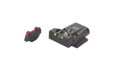 Image of LPA TTF Fiber Optic Adjustable Sight Set For Ruger P85, P89, Black, TTF85RU