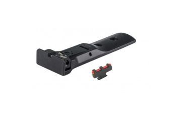 Image of LPA TXT Fully Adjustable Black Serrated Rear Sight Set w/Fiber Optic Plunger Style Front Sight For S&amp;W Revolver, Black, TXT0407F2