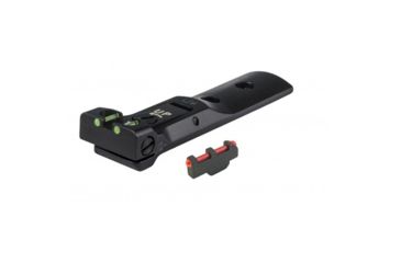 Image of LPA TXT Fully Adjustable Fiber Optic Target Blade w/Plunger Style FrontSight Set For S&amp;W Revolver, Black, TXT02F2