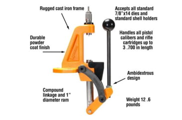 Image of Lyman Brass Smith Ideal Press, Iron Frame, Orange, 7726500
