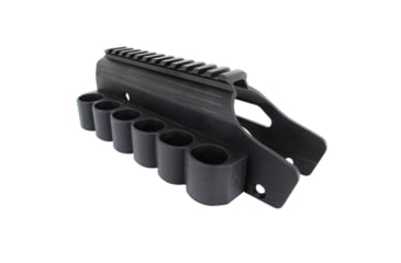 Image of Lyman Shotgun Rail Mount With Sidesaddle, Fits 12 Gauge Mossberg 500/590, Black, 1081029