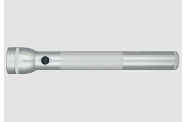 Image of Maglite 4 D-Cell Incandescent Xenon Flashlight, D Cell Alkaline, White, 98 Lumens, Silver, Blister, S4D106
