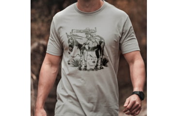 Image of Magpul Industries Burro CVC Graphic T-Shirts - Mens, Stone Gray Heather Cotton/Polyester Short Sleeve, Medium, MAG1528-041-M
