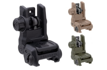 Image of Magpul Industries MBUS 3 Rear Rifle Sight, Black, Flat Dark Earth, Olive Drab Green