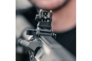 Image of Magpul Industries MBUS 3 Sight, Rear, AR10, AR15, M4, M16, M110, SR25, Black, MAG1167-BLK