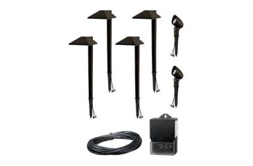 Image of Malibu LED Low Voltage Cast Aluminum Light Kit 6 pk,Brown 8409-1901-06
