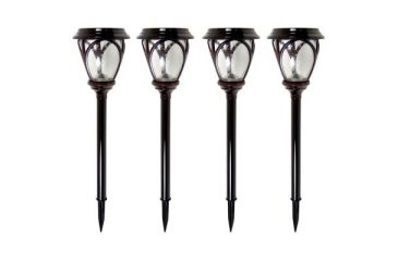 Image of Malibu LED Solar Metal Pathway Lights 4pk,Bronze 8522-3103-04